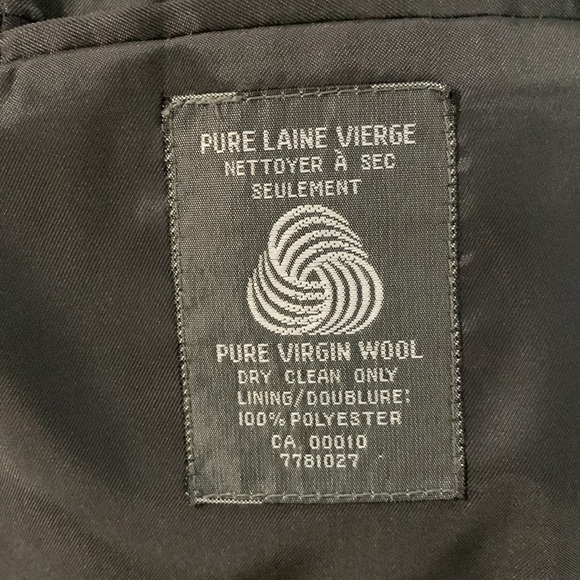 EATON Pure Virgin Wool Blazer Size 44 Regular Chevron Pattern Colour Charcoal - Picture 5 of 14